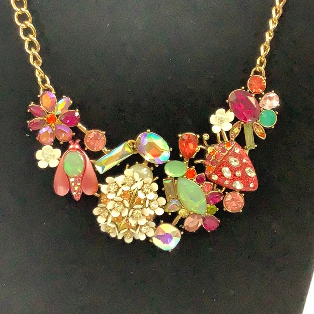 NWT - Betsey Johnson -Bug & Floral Necklace